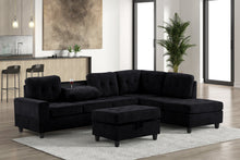 Load image into Gallery viewer, HEIGHTS SECTIONAL WITH CUP HOLDERS AND STORAGE OTTOMAN (8 Colors)