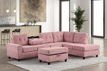 Load image into Gallery viewer, HEIGHTS SECTIONAL WITH CUP HOLDERS AND STORAGE OTTOMAN (8 Colors)
