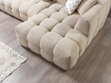Load image into Gallery viewer, Ivy Boucle RAF 110" Sectional (Sand, Grey & Ivory)