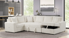 Load image into Gallery viewer, S3675 Raha II Sectional (White & Brown)