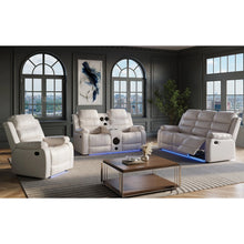 Load image into Gallery viewer, S1887 Marisol Reclining Set (White & Brown)