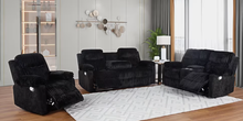 Load image into Gallery viewer, S6050 Lexy Reclining Set (Black Two Tone & Grey Two Tone)