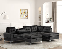 Load image into Gallery viewer, Anserra Reversible Sectional + Ottoman Set