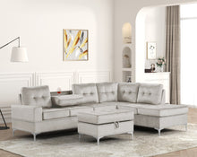 Load image into Gallery viewer, Anserra Reversible Sectional + Ottoman Set