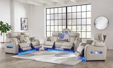 Load image into Gallery viewer, U271-05 Power 2PC or 3PC Reclining Set Genuine Leather + Air Massage( Black & Gray)