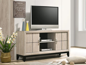 AKERSON 55" DRIFTWOOD TV STAND IN W/SLIDING DOORS
