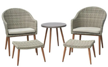 Load image into Gallery viewer, LIQUIDATION WICKER 5PC PATIO SET (2 CHAIRS, 2 STOOLS, 1 TABLE)
