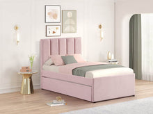 Load image into Gallery viewer, MAYA Pink Platform Bed w/ Trundle
