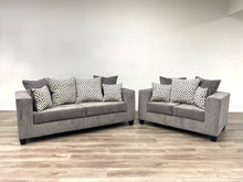 Load image into Gallery viewer, 110 2PC SOFA &amp; LOVESEAT W/ PILLOWS (8 COLORS)
