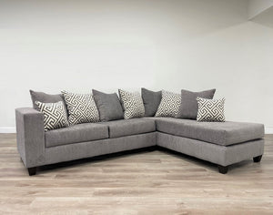 110 FABRIC SECTIONAL W/ PILLOWS (7 COLORS)