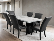 Load image into Gallery viewer, MOUHIDIN FAUX MARBLETOP MODERN 7PC DINING SET (3 COLORS)
