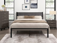 Load image into Gallery viewer, MARSHALL FAUX WOOD QUEEN PLATFORM BED
