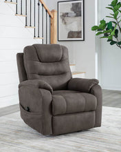 Load image into Gallery viewer, Ashley 1760912 Gunmetal Power Lift Recliner w/ Heat/Massage
