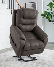 Load image into Gallery viewer, Ashley 1760912 Gunmetal Power Lift Recliner w/ Heat/Massage
