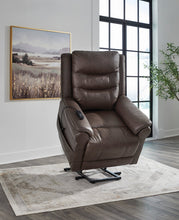Load image into Gallery viewer, Ashley 1800412 Umber Power Lift Recliner w/ Heat/Massage
