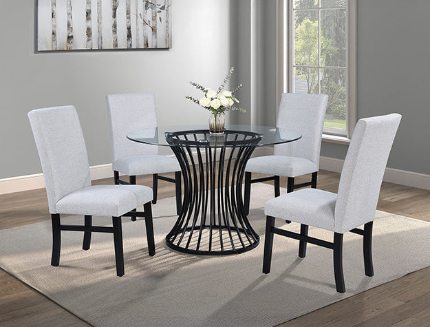 2202-5PC DOVE TRACY DINING TABLE SET (2 Colors/Materials)
