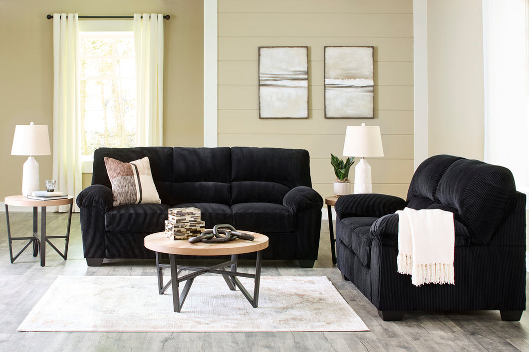 Ashley 242-04 ONYX 2PC SOFA & LOVESEAT SET