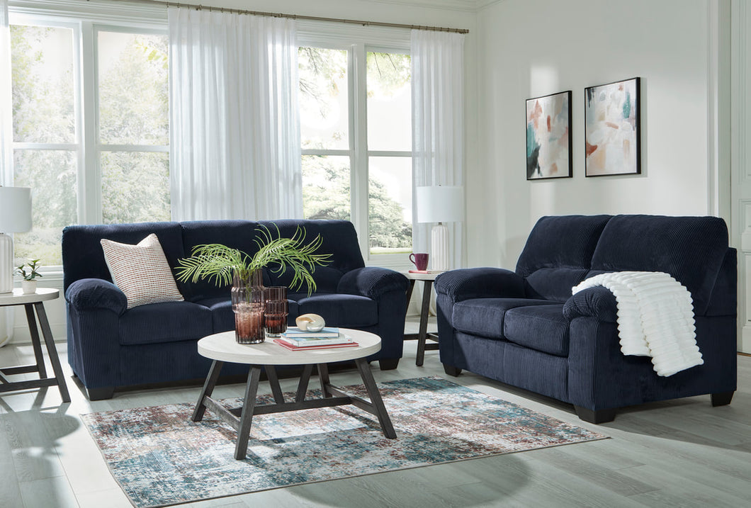 Ashley 242-05 NAVY 2PC SOFA & LOVESEAT SET