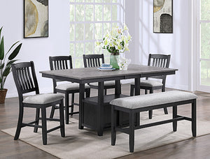 BUFORD COUNTER HEIGHT 5PC DINING LIGHT GREY TABLE SET