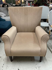 FLOOR MODEL CLEARANCE URIELLE BEIGE FABRIC ACCENT CHAIR