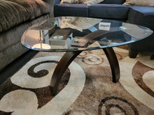 Load image into Gallery viewer, FLOOR MODEL CLEARANCE 3PC  OVAL GLASS COFFEE TABLE
