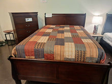 Load image into Gallery viewer, CLEARANCE LOUIS PHILIP CHERRY FULL BED &amp; CHEST
