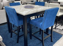 Load image into Gallery viewer, FLOOR MODEL CLEARANCE BLUE 5PC DINING TABLE SET
