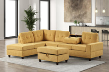 Load image into Gallery viewer, HEIGHTS SECTIONAL WITH CUP HOLDERS AND STORAGE OTTOMAN (8 Colors)
