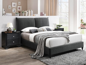 JENN CHARCOAL FABRIC CONTEMPORARY KING BED