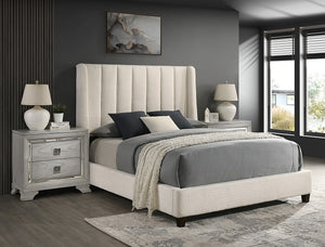 AGNES WHITE UPHOLSTERED BED