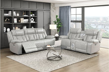 Load image into Gallery viewer, HURON GRAY RECLINING SOFA SET
