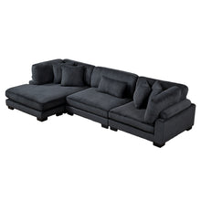 Load image into Gallery viewer, 3-Piece Modular Sectional with Reversible Chaise (Black, Beige &amp; Grey)
