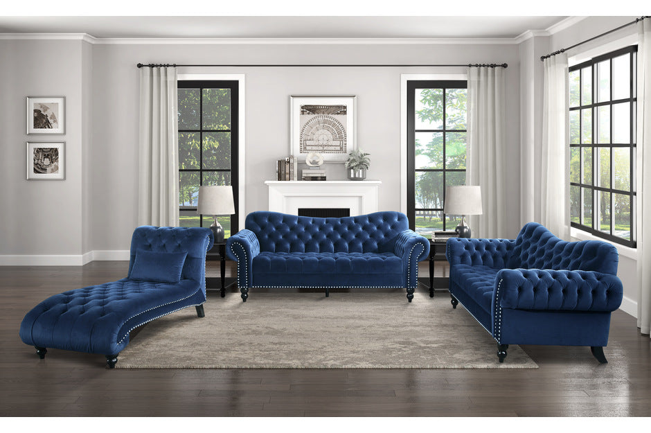 ROSALIE VELVET 2PC SOFA & LOVESEAT SET