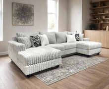 Load image into Gallery viewer, 9700 Sectional Corduroy (Grey, Charcoal &amp; Black)
