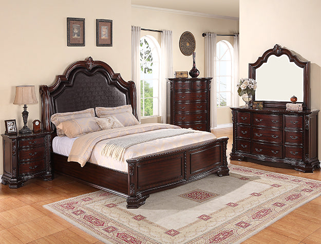 SHEFFIELD ANTIQUE ESPRESSO QUEEN 6PC BEDROOM SET