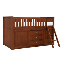 Load image into Gallery viewer, B2013LLDC Dark Cherry Rowe Low Loft Bunk Bed
