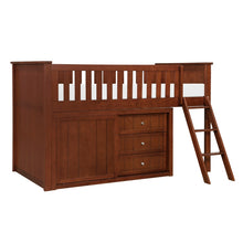 Load image into Gallery viewer, B2013LLDC Dark Cherry Rowe Low Loft Bunk Bed
