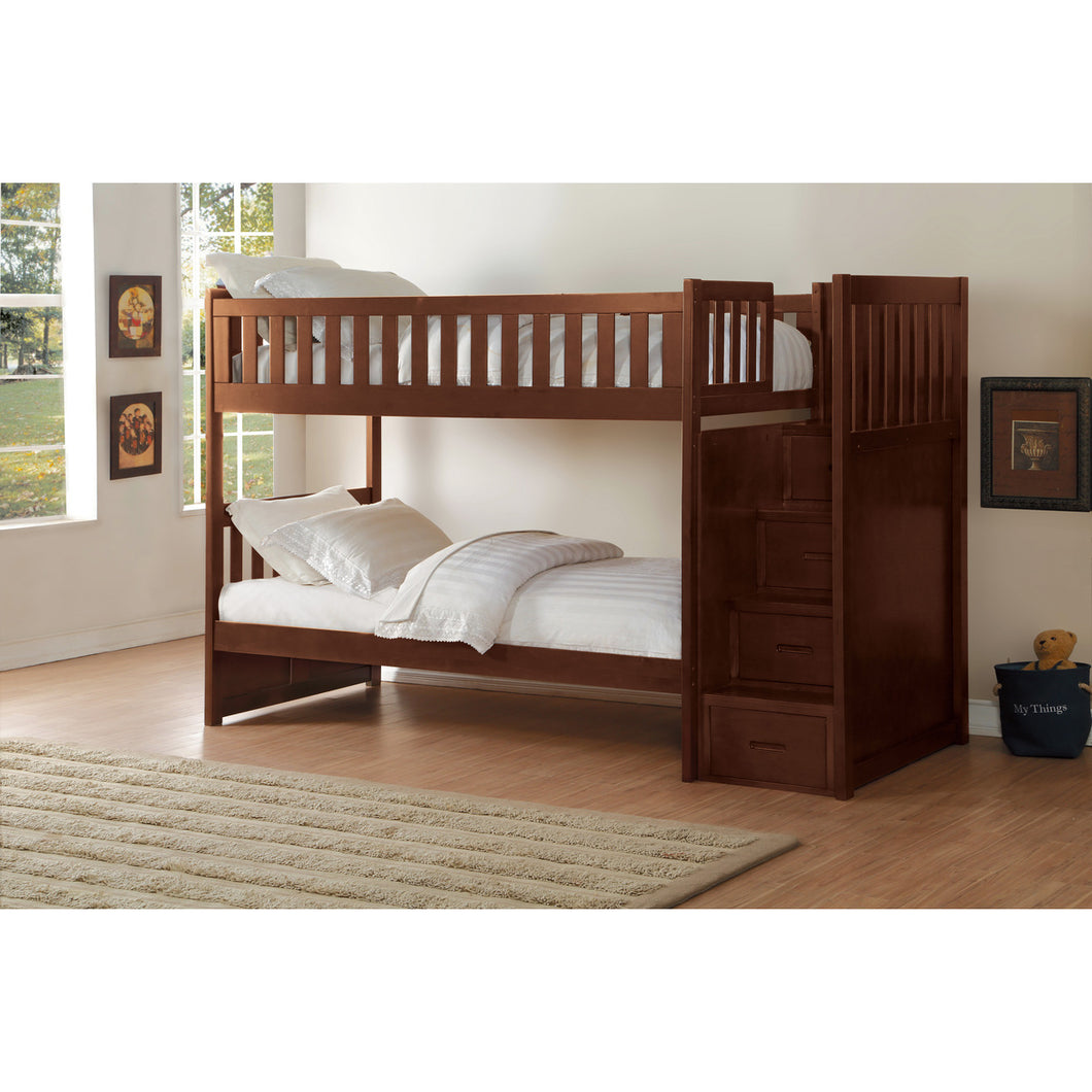 KORY TWIN/TWIN CHERRY BUNK BED