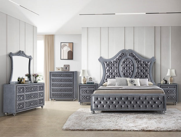 CAMEO GREY QUEEN 6PC BEDROOM SET