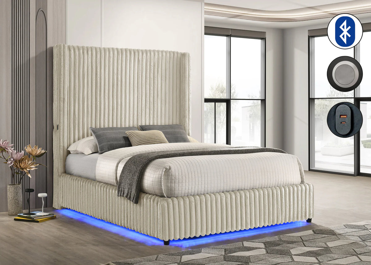 B3001 Melinda Cream Bed Frame – Mattress Shack