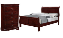 Load image into Gallery viewer, CLEARANCE LOUIS PHILIP CHERRY FULL BED &amp; CHEST
