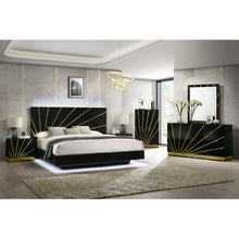 Load image into Gallery viewer, B58 Zenia Black/Gold Bedroom Set
