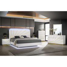 Load image into Gallery viewer, B59 Safa White/Gold 6pc Bedroom Set
