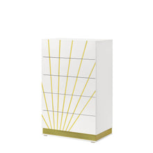 Load image into Gallery viewer, B59 Safa White/Gold 6pc Bedroom Set
