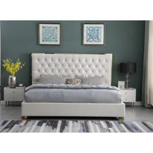 Load image into Gallery viewer, B600 Rose 55"H Cream Bed Frame
