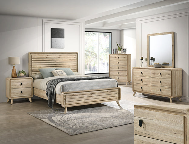 DAWSON WOODEN QUEEN 6PC BEDROOM SET