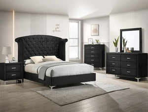 LUCINDA BLACK QUEEN 6PC BEDROOM SET