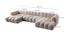 Load image into Gallery viewer, Lis Boucle Double Chaise 147&quot; Sectional (Ivory &amp; Sand)
