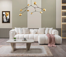 Load image into Gallery viewer, Lis Boucle RAF 115&quot; Sectional (Ivory &amp; Sand)
