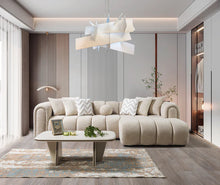 Load image into Gallery viewer, Lis Boucle RAF 115&quot; Sectional (Ivory &amp; Sand)
